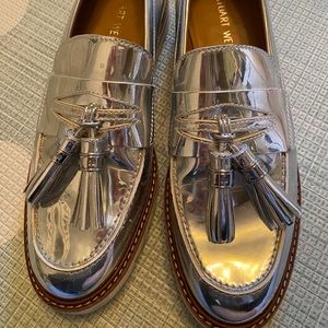 Women's Metallic Manila Leather Loafers